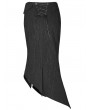 Punk Rave Deadly Game Black Gothic Military Half Fishtail Skirt