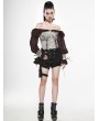 Punk Rave Steampunk Off-the-Shoulder Long Sleeve Blouse for Women