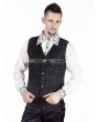 Pentagramme Black Pattern Mens Gothic Vest