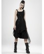 Punk Rave Black Gothic Punk Rebellious Girl Irregular Dress
