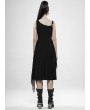 Punk Rave Black Gothic Punk Rebellious Girl Irregular Dress
