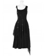 Punk Rave Black Gothic Punk Rebellious Girl Irregular Dress
