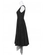 Punk Rave Black Gothic Punk Rebellious Girl Irregular Dress
