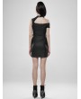 Punk Rave Black Gothic Punk PU Leather Mini Dress