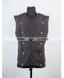 Pentagramme Brown Stripe Mens Gothic Steampunk Vest