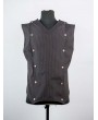 Pentagramme Brown Stripe Mens Gothic Steampunk Vest