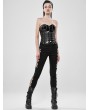Punk Rave Black Gothic Love and Imprisonment Heavy Metal Heart-Shaped Corset