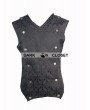 Pentagramme Black Pattern Gothic Vest for Men