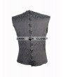 Pentagramme Black Pattern Gothic Vest for Men