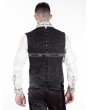 Pentagramme Black Pattern Gothic Vest for Men