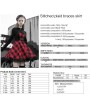 Punk Rave Black and Red Plaid Gothic Street Fashion Short Dress 