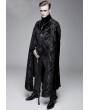 Devil Fashion Black Vintage Palace Jacquard Gothic Long Cape for Men