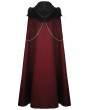 Devil Fashion Black and Red Vintage Palace Jacquard Gothic Long Cape for Men