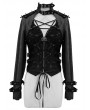 Devil Fashion Black Women's Gothic Punk Metal Jacket with Detachable Skirt Hem