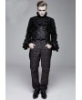 Devil Fashion Black Vintage Gothic Victorian Tuxedo Party Jacquard Jacket for Men