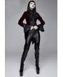 Devil Fashion Red Vintage Gothic Victorian Tuxedo Party Velvet Jacket for Women