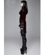 Devil Fashion Red Vintage Gothic Victorian Tuxedo Party Velvet Jacket for Women