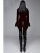 Devil Fashion Red Vintage Gothic Victorian Tuxedo Party Velvet Jacket for Women