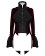 Devil Fashion Red Vintage Gothic Victorian Tuxedo Party Velvet Jacket for Women