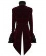 Devil Fashion Red Vintage Gothic Victorian Tuxedo Party Velvet Jacket for Women