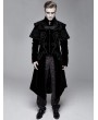 Devil Fashion Black Gothic Victorian Vintage Long Velvet Tailcoat for Men