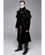 Devil Fashion Black Gothic Victorian Vintage Long Velvet Tailcoat for Men