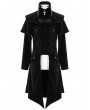 Devil Fashion Black Gothic Victorian Vintage Long Velvet Tailcoat for Men