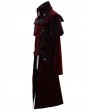 Devil Fashion Red Gothic Victorian Vintage Long Velvet Tailcoat for Men