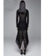 Devil Fashion Black Vintage Pattern Gothic Irregular Fishtail Skirt