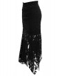 Devil Fashion Black Vintage Pattern Gothic Irregular Fishtail Skirt