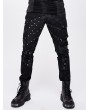 Devil Fashion Black Gothic Punk Rock Rivet Long Pants for Men