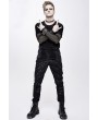 Devil Fashion Black Gothic Punk Rock Rivet Long Pants for Men