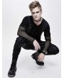 Devil Fashion Black Gothic Punk Rock Rivet Long Pants for Men