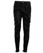 Devil Fashion Black Gothic Punk Rock Rivet Long Pants for Men