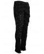 Devil Fashion Black Gothic Punk Rock Rivet Long Pants for Men