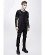 Devil Fashion Black Gothic Punk Metal Long Pants for Men