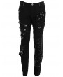 Devil Fashion Black Gothic Punk Metal Long Pants for Men