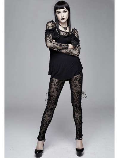 Transparent black leggings cheap