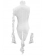 Devil Fashion White Gothic One-Shoulder Asymmetric Blouse for Women