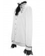 Devil Fashion White Vintage Gothic Palace Bowtie Shirt for Men