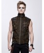 Devil Fashion Brown Do Old Style Gothic Punk Rock Vest Top for Men