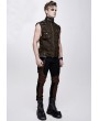 Devil Fashion Brown Do Old Style Gothic Punk Rock Vest Top for Men