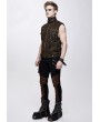 Devil Fashion Brown Do Old Style Gothic Punk Rock Vest Top for Men