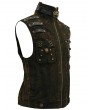 Devil Fashion Brown Do Old Style Gothic Punk Rock Vest Top for Men