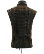 Devil Fashion Brown Do Old Style Gothic Punk Rock Vest Top for Men