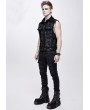 Devil Fashion Black Gothic Punk Rock Skull Vest Top for Men