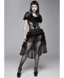 Devil Fashion Black Gothic Sexy Short Sleeve Shirt for Women