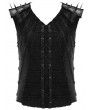 Devil Fashion Black Gothic Punk Rock Rivet Sleeveless Vest Top for Men