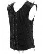 Devil Fashion Black Gothic Punk Rock Rivet Sleeveless Vest Top for Men