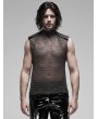 Punk Rave Black Gothic Punk Metal Futuristic Sleeveless Vest Top for Men